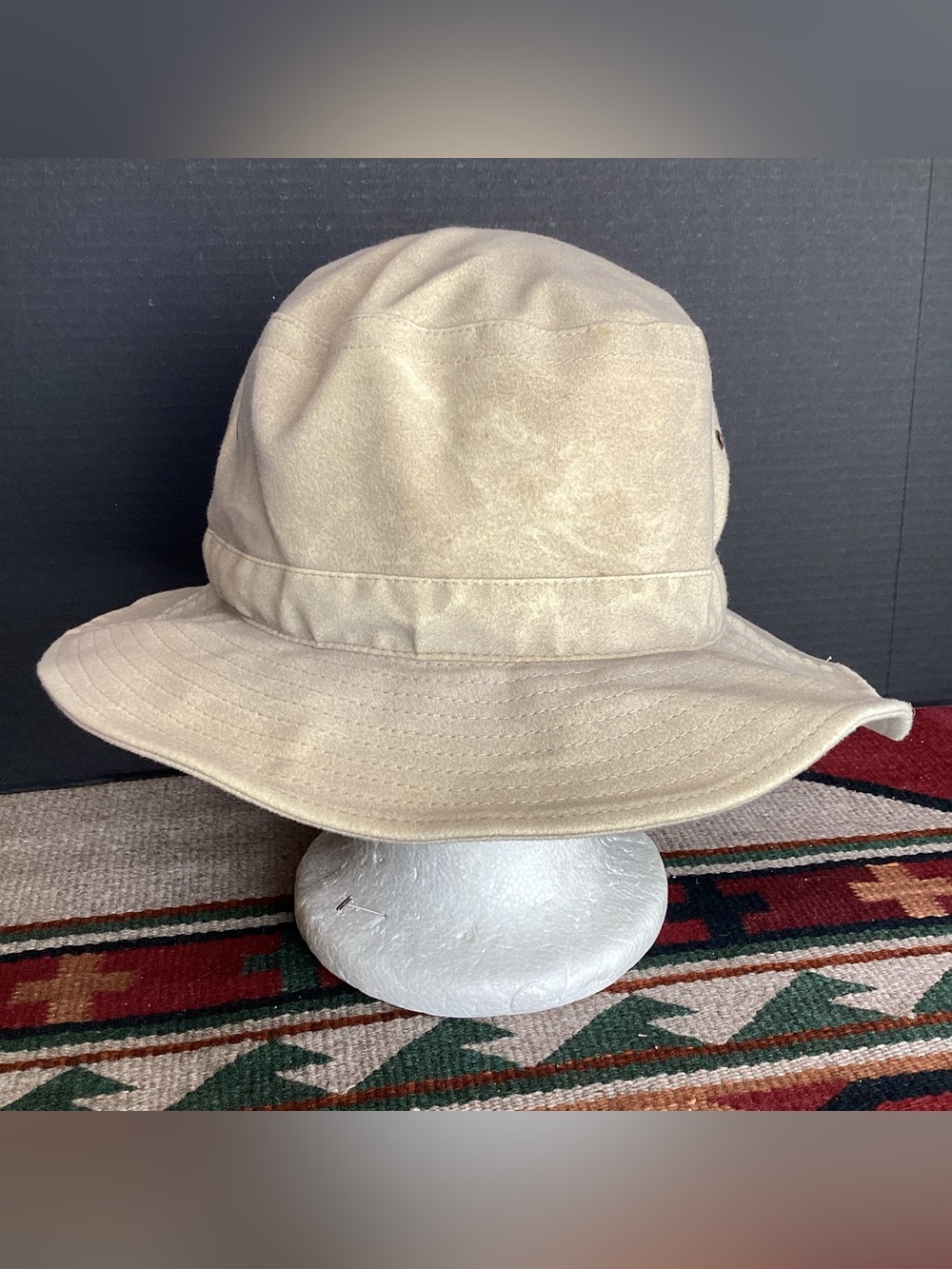Jindali Leather bucket hat by imperial headwear 100% polysuede size L/XL